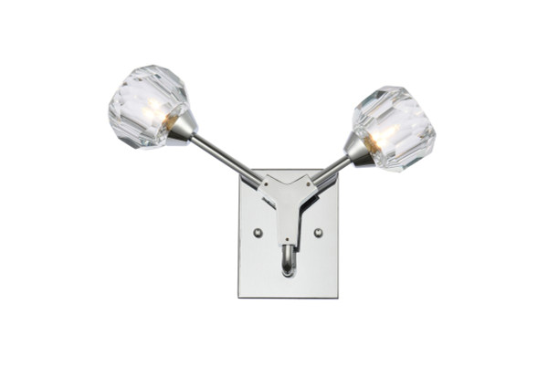 Elegant Lighting - 3508W15C - Two Light Wall Sconce - Zayne - Chrome