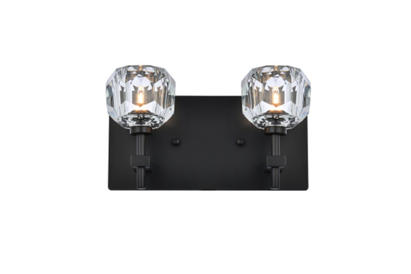 Elegant Lighting - 3509W11BK - Two Light Wall Sconce - Graham - Black