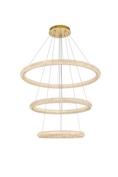 Elegant Lighting - 3800G41LSG - LED Chandelier - Bowen - Satin Gold