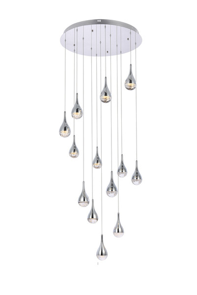Elegant Lighting - 3813D30C - LED Chandelier - Amherst - chrome