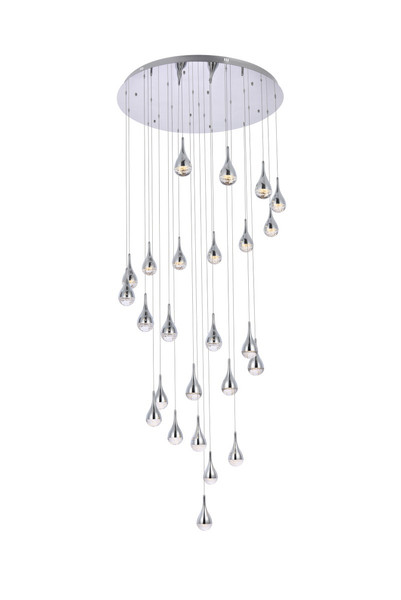 Elegant Lighting - 3825D42C - LED Chandelier - Amherst - chrome