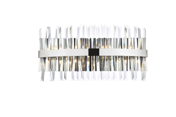 Elegant Lighting - 6200W24C - Eight Light Bath Sconce - Serephina - chrome