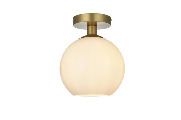 Elegant Lighting - LD2205SG - One Light Flush Mount - Baxter - Satin Gold and Frosted white