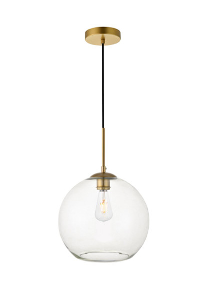 Elegant Lighting - LD2224BR - One Light Pendant - BAXTER - Brass and Clear