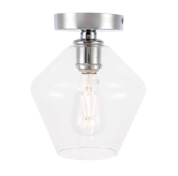 Elegant Lighting - LD2254C - One Light Flush Mount - Gene - Chrome and Clear glass