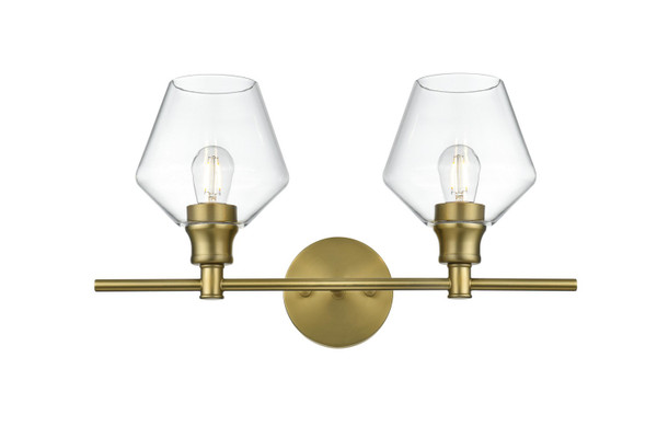 Elegant Lighting - LD2312SG - Two Light Wall Sconce - Gene - Satin Gold