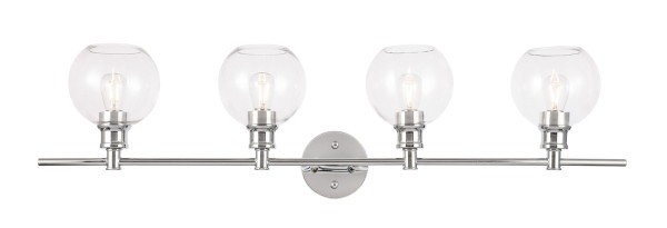 Elegant Lighting - LD2322C - Four Light Wall Sconce - Collier - Chrome and Clear glass