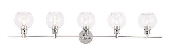 Elegant Lighting - LD2326C - Five Light Wall Sconce - Collier - Chrome and Clear glass