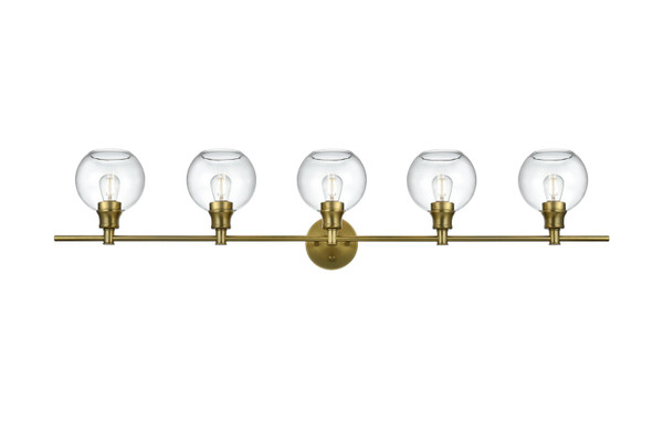 Elegant Lighting - LD2326SG - Five Light Wall Sconce - Collier - Satin Gold