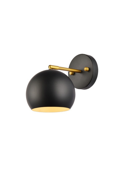 Elegant Lighting - LD2355BKR - One Light Wall Sconce - Othello - Black and Brass