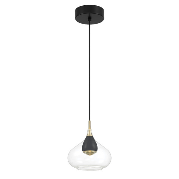 George Kovacs - P5460-884-L - LED Mini Pendant - Arabesque - Coal And Brushed Gold