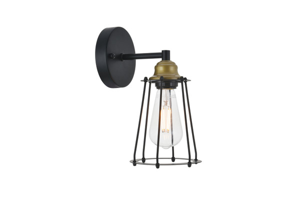 Elegant Lighting - LD4047W5BRB - One Light Wall Sconce - Auspice - Brass And Black