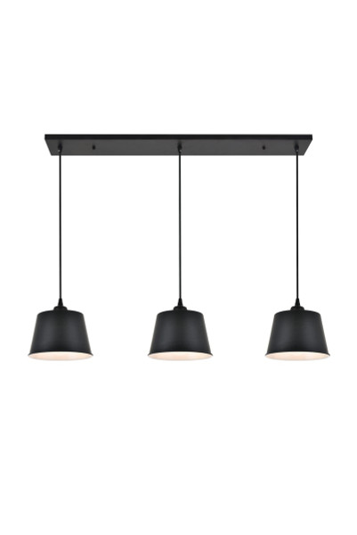 Elegant Lighting - LD4057D40BK - Three Light Pendant - Nota - black
