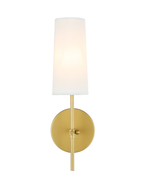 Elegant Lighting - LD6004W5BR - One Light Wall Sconce - Mel - Brass and White shade