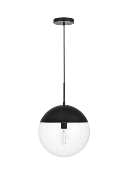 Elegant Lighting - LD6045BK - One Light Pendant - Eclipse - Black and Clear