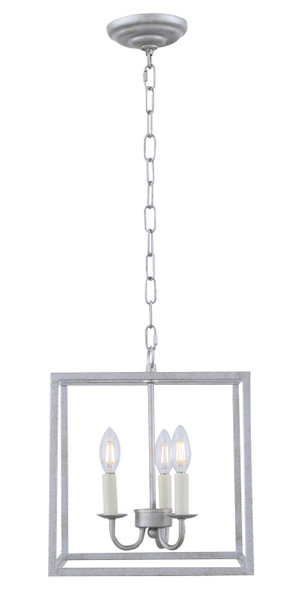 Elegant Lighting - LD6105D12S - Three Light Pendant - Eclipse - Vintage Silver