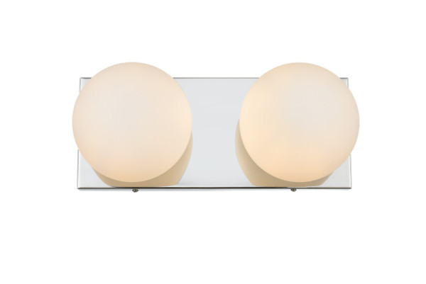Elegant Lighting - LD7303W14CH - Two Light Bath Sconce - Jaylin - Chrome and frosted white