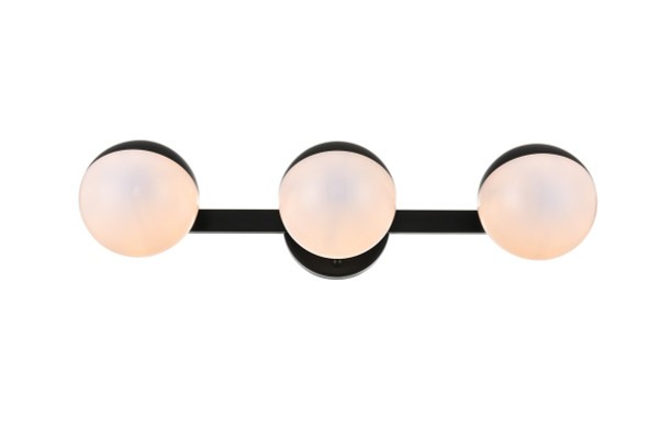 Elegant Lighting - LD7305W21BLK - Three Light Bath Sconce - Majesty - Black