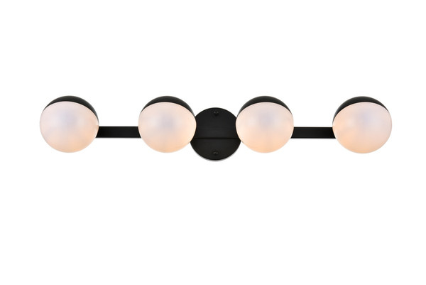 Elegant Lighting - LD7305W29BLK - Four Light Bath Sconce - Majesty - Black