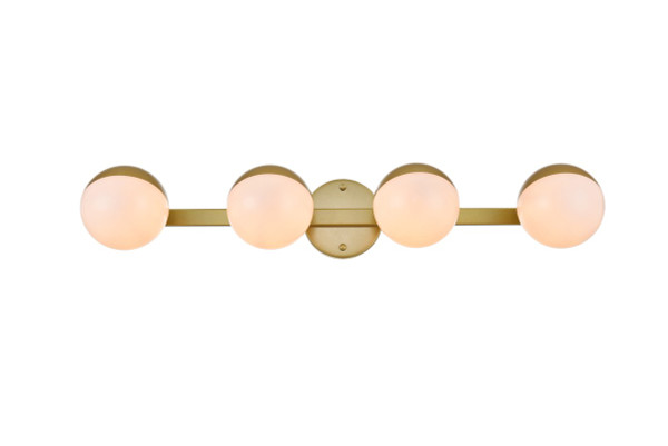 Elegant Lighting - LD7305W29BRA - Four Light Bath Sconce - Majesty - Brass