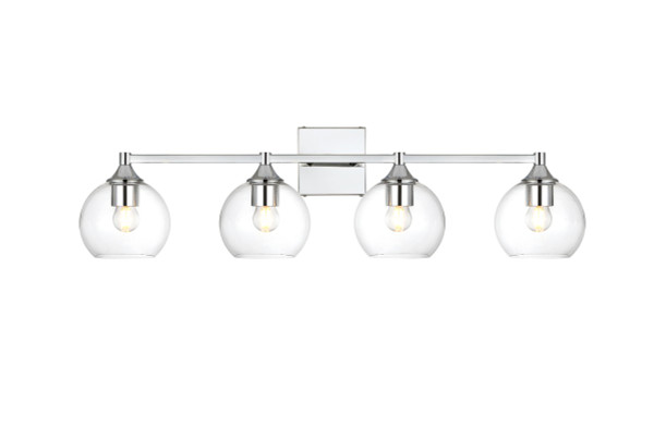 Elegant Lighting - LD7308W33CH - Four Light Bath Sconce - Foster - Chrome and Clear