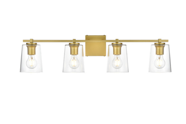 Elegant Lighting - LD7310W33BRA - Four Light Bath Sconce - Kacey - Brass