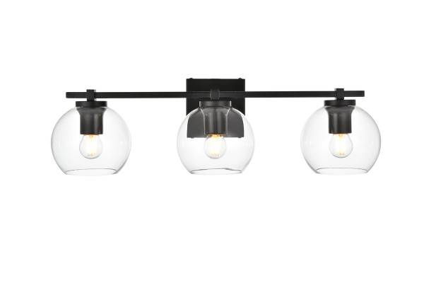 Elegant Lighting - LD7311W24BLK - Three Light Bath Sconce - Juelz - Black