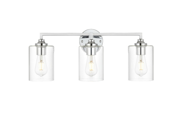 Elegant Lighting - LD7315W23CH - Three Light Bath Sconce - Mayson - Chrome and Clear