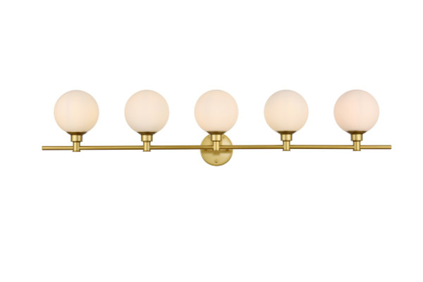 Elegant Lighting - LD7317W47BRA - Five Light Bath Sconce - Cordelia - Brass