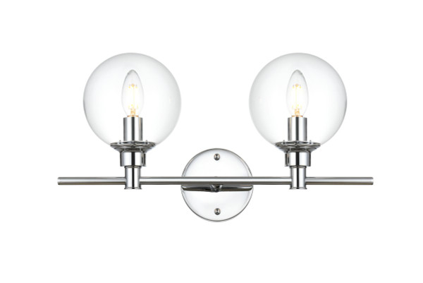Elegant Lighting - LD7318W19CH - Two Light Bath Sconce - Jaelynn - Chrome