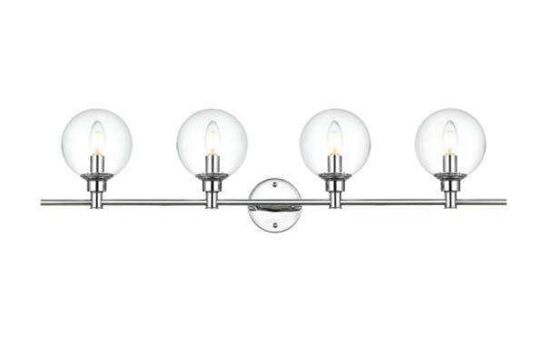 Elegant Lighting - LD7318W38CH - Four Light Bath Sconce - Jaelynn - Chrome