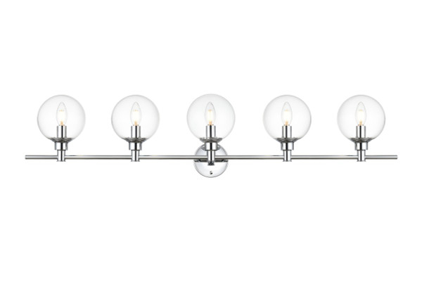 Elegant Lighting - LD7318W47CH - Five Light Bath Sconce - Jaelynn - Chrome