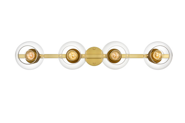Elegant Lighting - LD7320W37BRA - Four Light Bath Sconce - Rogelio - Brass