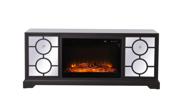 Elegant Lighting - MF802DT-F1 - TV Stand With Fireplace Insert - Modern - Dark Walnut