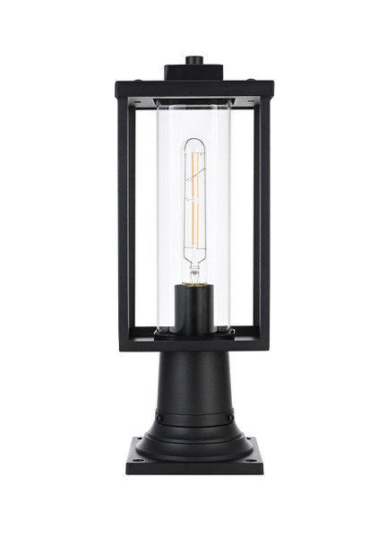 Elegant Lighting - OD310P17BK - One Light Outdoor Post Mount - Memphis - Black