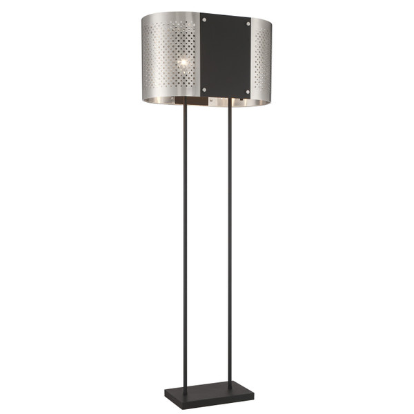 George Kovacs - P5534-420 - Two Light Floor Lamp - Noho by Robin Baron - Brushed Nickel With Sand Coal Highlights