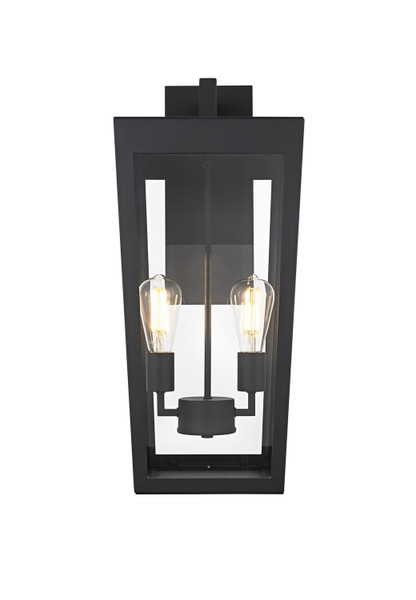 Elegant Lighting - OD405W24BK - Two Light Outdoor Wall Sconce - William - Black