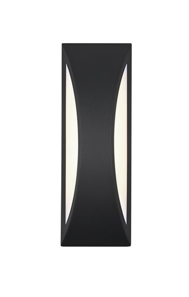 Elegant Lighting - OD407W18BK - LED Outdoor Wall Sconce - Zayn - Black