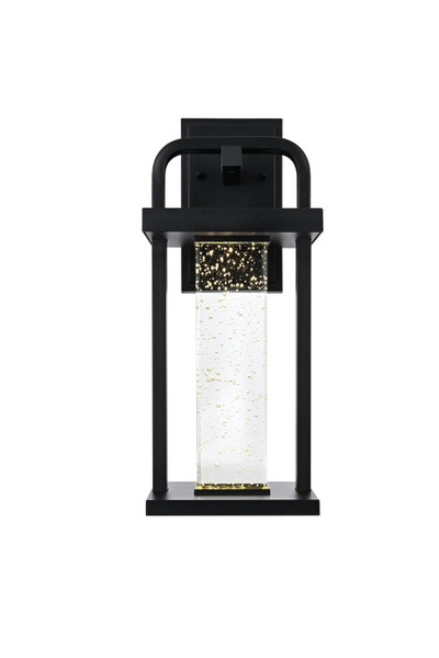 Elegant Lighting - OD602W15BK - LED Outdoor Wall Sconce - Uriah - Black and Clear