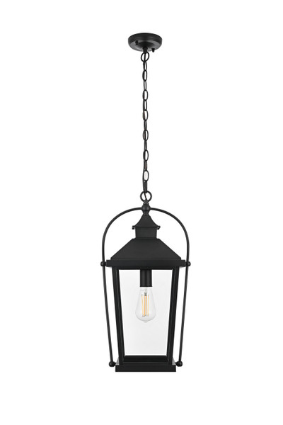 Elegant Lighting - OD605H20BK - One Light Outdoor Pendant - Luz - Black and Clear