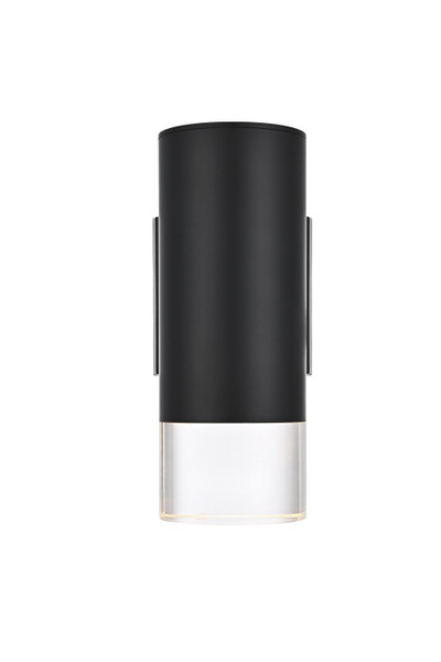 Elegant Lighting - OD810W9BK - LED Outdoor Wall Sconce - Jase - Black