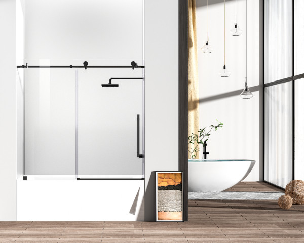 Elegant Lighting - TD111-6060MBK - Tub Door - Orlando - Matte Black