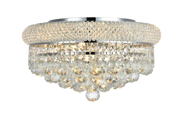 Elegant Lighting - V1800F16C/RC - Eight Light Flush Mount - Primo - Chrome