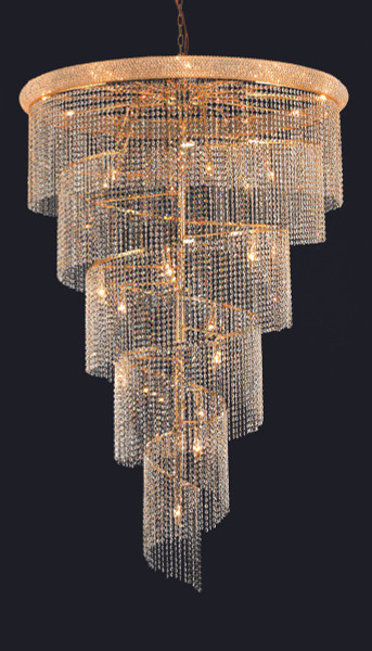Elegant Lighting - V1801SR48G/RC - 29 Light Chandelier - Spiral - Gold