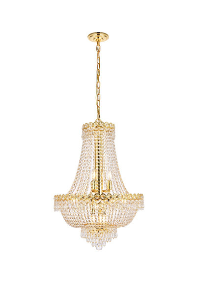 Elegant Lighting - V1900D20G/RC - 12 Light Chandelier - Century - Gold