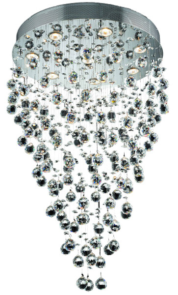 Elegant Lighting - V2006D24C/RC - Eight Light Chandelier - Galaxy - Chrome