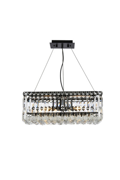 Elegant Lighting - V2034D20BK/RC - Four Light Chandelier - Maxime - Black And Clear