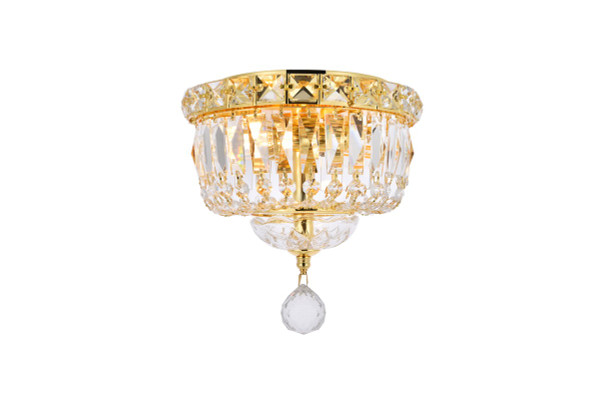 Elegant Lighting - V2528F8G/RC - Two light Flush Mount - Tranquil - Gold