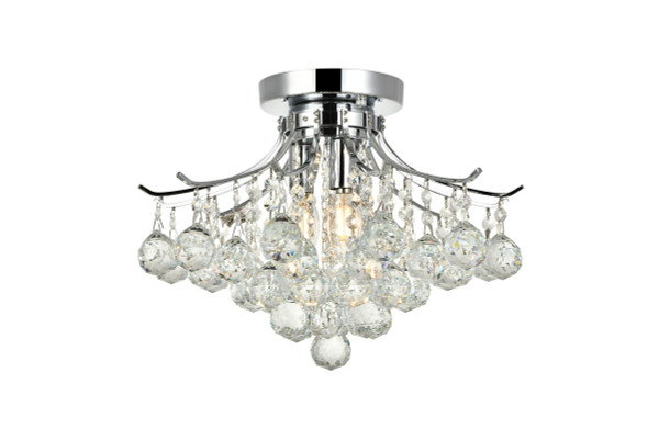 Elegant Lighting - V8000F16C/RC - Three Light Flush Mount - Toureg - Chrome