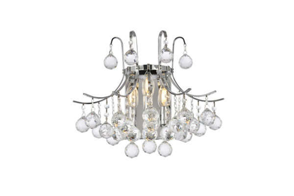 Elegant Lighting - V8000W16C/RC - Three Light Wall Sconce - Toureg - Chrome